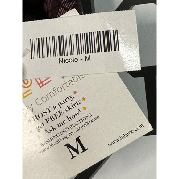 NWT Lula Roe Ladies Soft Stretchy - Comfy Scoop Neck Burgundy Dress Size Medium - Picture 7 of 8